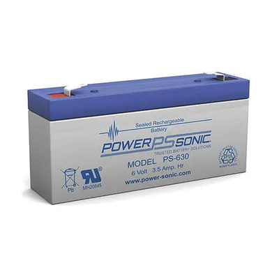 [PS-630] Batería 6V, 3.50AH, Para Respaldo, Tecnologías AGM/VRLA, 5 Años Vida Útil, Terminales F1, Reconocida UL