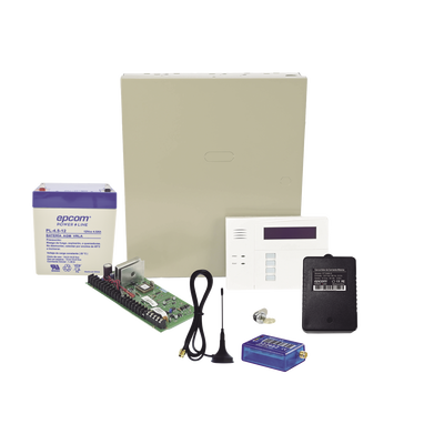 [VISTA48-60RF-MINI2G] (1 Año datos ILIMITADO INCLUIDO)  Kit Vista48LA con comunicador MINI012G, Teclado, Gabinete y Transformador