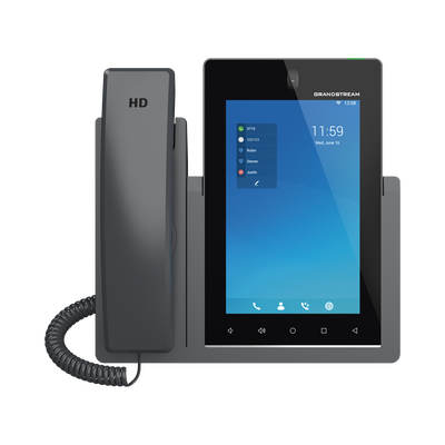 [GXV3470] Teléfono IP Android 11, 16 líneas SIP con 16 cuentas, pantalla táctil  7", puertos Gigabit, Wi-Fi, Bluetooth, PoE, codec Opus, IPV4/IPV6 con gestión en la nube GDMS