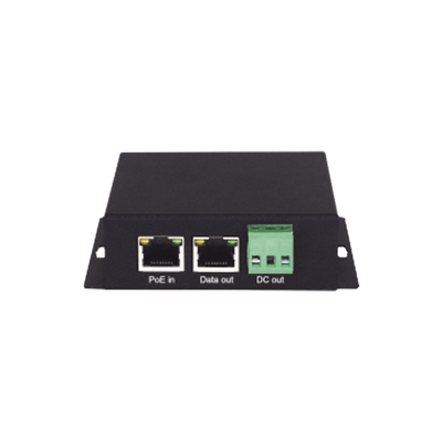 [WI-POE31S] Splitter PoE / 1 Puerto PoE Entrada / 1 Puerto Salida Datos / 1 Salida de 12 Vcc, 2A / Presupuesto PoE 30W /