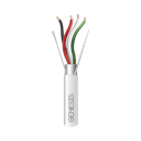 Bobina de 305 Metros (1000 Pies) de Cable 4 x 22 AWG BLINDADO / RISER / Color Blanco / Para Aplicaciones de Audio, Seguridad y Control