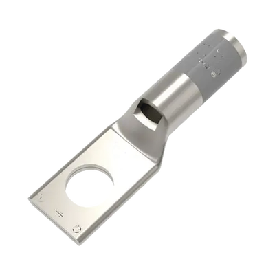 Zapata Terminal de Compresión BURNDY para Tornillo de 1/4" y Calibre 4 AWG / Barril Estándar.