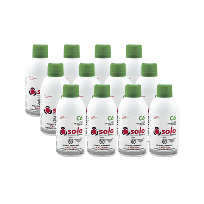 [SOLOC6-BP] Paquete De 12 Latas De Gas Genuino De Monóxido De Carbono CO De Uso Manual o Dispensadores SOLO-330/SOLO-332