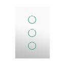 (ZWAVE) Interruptor On/Off panel táctil touch inalámbrico Zwave Plus 3 botones. Compatible con Hubitat HC8, Álula  M2M, otro