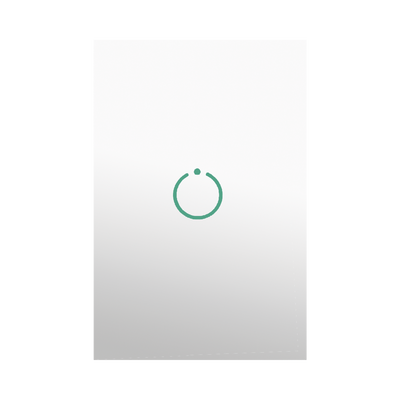 [MHS511] (ZWAVE) Interruptor On/Off panel táctil touch inalámbrico Zwave Plus 1 boton. Compatible con Hubitat HC8, Álula  M2M, otro