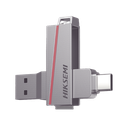 Memoria USB Dual de 256 GB / USB-C y USB-A / Transferencia de Alta Velocidad / Metálica / Compatible con Dispositivos Móviles, Windows, Mac y Linux