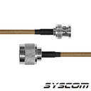Jumper con Cable LP142 de 60 cm (23.62 Pulgadas), con Conectores BNC Macho a N Macho.