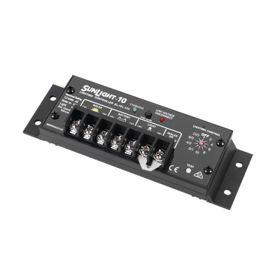 [SL-10L-12V] Controlador Solar para Iluminación de Luz Mercurial, Estaciones de Autobús y Señalamientos 10 A, 12 Vcc.