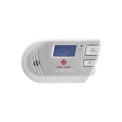 [1039760] Detector Combo de Combinación de Gases Explosivos: Metano (GN), Propano (LP) y Monóxido de Carbono (CO), Con Pantalla Digital Retroiluminada, 120 Vca y Batería de Respaldo