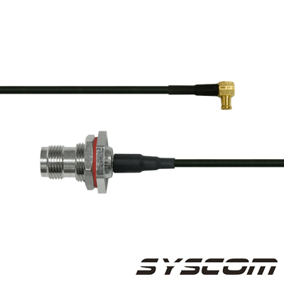 [SMCX-174-TNCH-30] Cable RG-174/U de 30 cm, con Conectores MCX Macho en Angulo Recto a TNC Hembra.