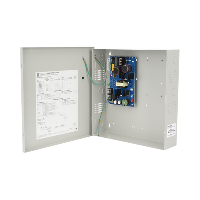 12 o 24 Vcc @ 6 Amp. / fuente de alimentación / 1 salida / capacidad de baterías de respaldo / requieren baterías