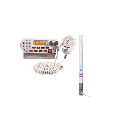 [MRF45D/KIT5101] Kit de radio MRF45D | mas antena marina TX-5101-SYS fabricada en fibra de vidrio con base roscable de acero inoxidable