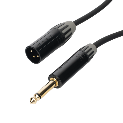 Cable de Audio | XLR 3 Polos Macho a Plug 1/4 in mono | Conector Seetronic Serie M SCMF3 - MP2X | Longitud 3m