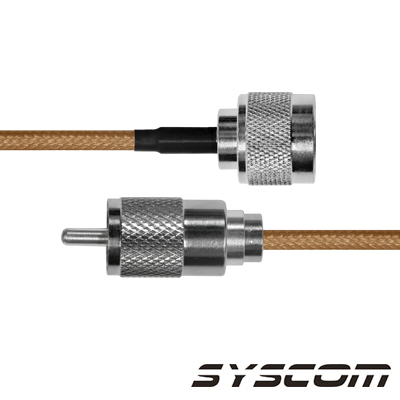 [SN-142-UHF-60] Cable Coaxial RG-142/U de 60 cm, con conectores N Macho a UHF Macho (PL-259).