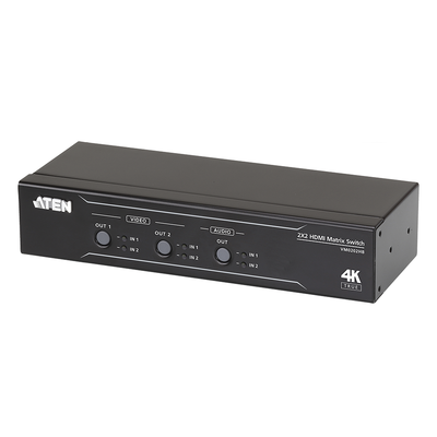 [VM0202HB] Conmutador matricial HDMI 2 x 2 True 4K con desembebedor de audio
