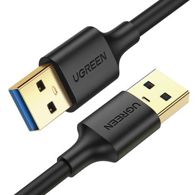 [90576] Cable USB-A 3.0 a  USB-A 3.0 / 3 Metros / Macho a Macho / Conector Niquelado / Núcleo de Cobre Estañado / Blindaje Múltiple / Velocidad 5Gbps / No Requiere Controlador / Compatible con USB 2.0 Y USB 1.1