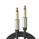 Cable de Audio Mono 6.35mm (1/4") Macho a 6.35mm (1/4") Macho / 10 Metros / Núcleo de Cobre / Blindaje Interno / Nylon Trenzado / Color Negro
