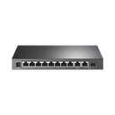 Switch PoE+ No Administrable De Escritorio 10 Puertos / 8 puertos 10/100/1000 Mbps PoE af/at Inteligiente / Presupuesto 123 W / Modo Extendido hasta 250 metros