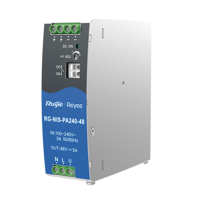 [RG-NIS-PA240-48] Fuente de Alimentación AC/DC 240W DIN-RAIL para Switch Industrial