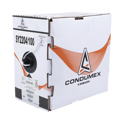 [SY-22-04/1000] Bobina de 305 Metros (1000 Pies) / Cable de Cobre / 4 x 22 AWG / Tipo Alarmas UL / Para Interior / Color Blanco / Para Aplicaciones de Alarmas de Intrusión / Interfonos / TV Porteros / y Multi-Propósito / Hecho en México