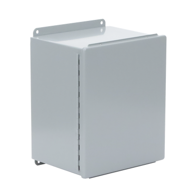[A12108CH] Gabinete de Bisagra Continua NEMA 12; IP66 de Uso en Intemperie, 305 x 254 x 203 mm, De Acero, Color Gris