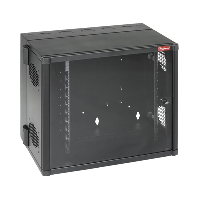 [EWMW242825] Gabinete AccessPlus de 12 UR Montaje en Pared de 19in, Rieles Numerados y Roscados #10-32, Puerta con Ventana de Seguridad, 700 mm de Ancho, 637 mm de Profundidad, Color Negro