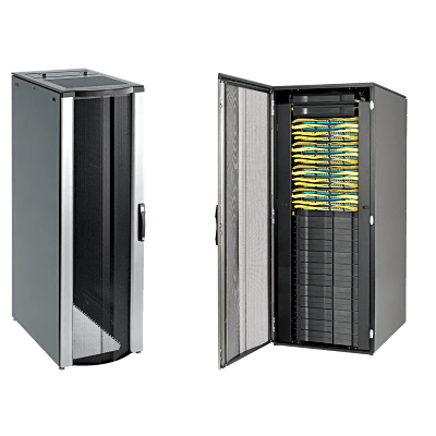 [PNC20811B] Gabinete Rack ProLine ConnecTek 42 UR / 2000 x 800 x 1100 mm Con Capacidad 1134 kg  Acero, Color Negro Con Organizadores Laterales Frontal y Traseros Incluidos