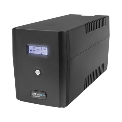 UPS 1500VA/900 W Pantalla LCD / Línea Interactiva 120Vca / 8 tomas 5-15R (6 Respaldadas) / Regulación de Voltaje / Protección RJ45