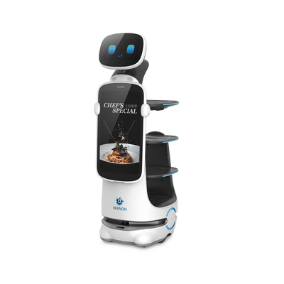 [T10LS] Robot de Servicio Dinerbot T10 / Entregas y Publicidad Multimodal / Autonomía 8 Horas / Carga 40 kg (88 lbs) / Pantalla Táctil 11.6" / Evasión Obstáculos 300° / Velocidad 1 m/s (3.28 ft/s)
