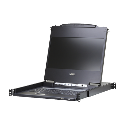 Consola LCD | HDMI, VGA, DVI, USB | Single Rail |  Pantalla 17.3" | 1U de altura