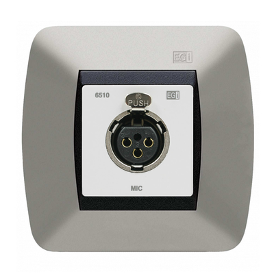 [6510.10] CONEXIÓN CAJA 60 MM. XLR HEMBRA DE PARED. BLANCO.