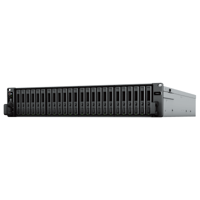 [FS3410] Servidor de Almacenamiento FlashStation FS3410 | 24 Bahías SSD SATA 2.5" | Intel Xeon D-1541 8 Núcleos | 16 GB RAM (Ampliable a 128 GB) | 356,500 IOPS Lectura | 129,400 IOPS Escritura | 4 Puertos 1GbE + 2 Puertos 10GbE