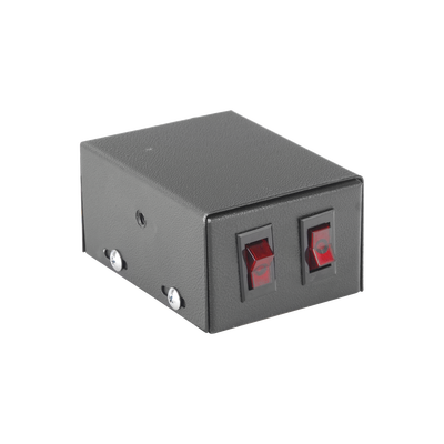 [SS-W2] Gabinete metálico con 2 interruptores iluminados para barra de luces