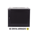 Gabinete PRECISION, Con Puerta Perforada, de 19in, 9UR, 450mm de Profundidad, Color Negro