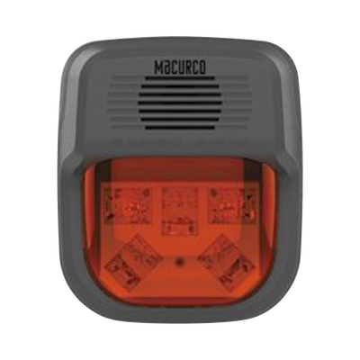 [HS-R-HORN] Sirena Estrobo Rojo Para Paneles y Detectores Macurco