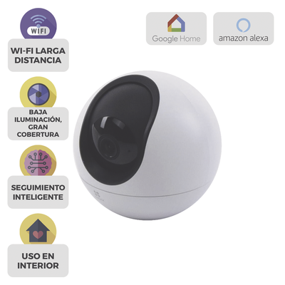[CS-H6] Mini PT IP 3K (5 Megapixel) / Wi-Fi / Detección Humana y Mascotas / Doble Banda 2.4- 5G / Seguimiento Inteligente / Audio de Dos Vías / Micro SD hasta 512GB / Uso Interior