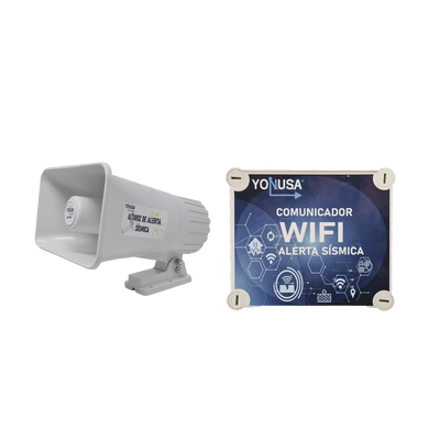 [YKIT-SISMICO-WIFI] KIT de Alertamiento SISMICO con Audio Oficial SASMEX por WIFI
