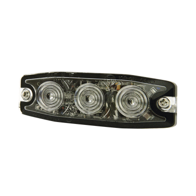 Luz Auxiliar de 3 LED, ámbar, SAE Clase I, Lente transparente