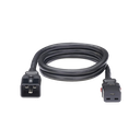 Cable de Alimentación Eléctrica Con Bloqueo de Seguridad, de IEC C20 a IEC C19, 60 cm de Largo, Color Negro, Paquete de 10 Piezas