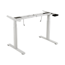 Base de Escritorio Motorizado Profesional / Altura Ajustable 60-125cm / Estructura Estable / Funcionamiento Suave / 3 Preset de Posiciones / Color Blanco / Soporta hasta 100Kg de carga