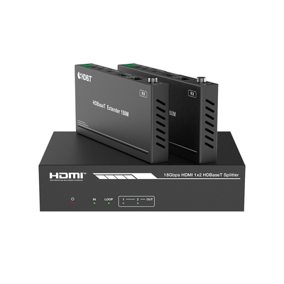 [EPP-SPB12H150] Splitter mas Extensor de Video | 1x2 | ProAV | HDBaseT™ | 120m en 4K@60Hz | 150m en 1080p@60Hz | Cat6/6a/7 | Gestión Avanzada EDID | Control IR y RS232 | PoC | Salida de Audio
