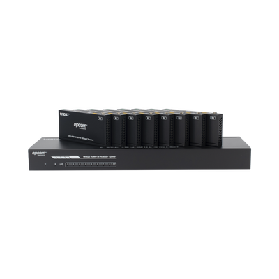 [EPP-SPB18H150] Splitter mas Extensor de Video | 1x8 | ProAV | HDBaseT™ | 120m en 4K@60Hz | 150m en 1080p@60Hz | Cat6/6a/7 | Gestión Avanzada EDID | Control IR y RS232 | PoC | Salida de Audio