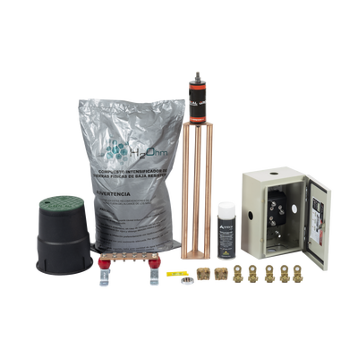[KIT-MASTER-100K-V2] Kit de Tierra Física modelo TG100K con Electrodo Magnetoactivo 67 x 17 cm, capacidad Max: 100 AMP