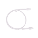 Mini Patch Cord Cat6A Ultra Slim 30 cm (11.81 Pulgadas) Blanco ? Ahorra Espacio sin Organizadores, con Bota Flexible