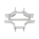 Derivación "X" Horizontal de Aluminio Perfil Z / Peralte 3 1/4" / Ancho 6"/ Radio 8" / Incluye Tornillería (CHXHEZ314R8X6AK)