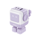 Cargador RobotGaN de 65W Serie UNO | 3 Puertos de Carga Rápida | 2 USB-C | 1 USB-A | PD 3.0 | QC 4.0 | Carga Inteligente | Tecnología GaN II | Zapato Magnético Extraíble | Carcasa Ignífuga | Pantalla LED