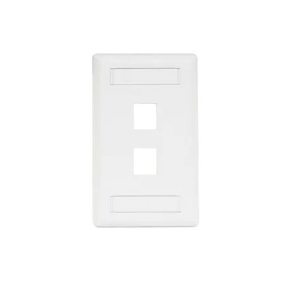 Placa Frontal para 2 Puertos Teléfono/Datos/Multimedia/ Color Blanco