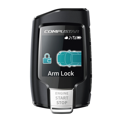 [2WQ9R-FM] Control Remoto Bidireccional de cuatro botones con pantalla para Sistemas de alarmas Compustar