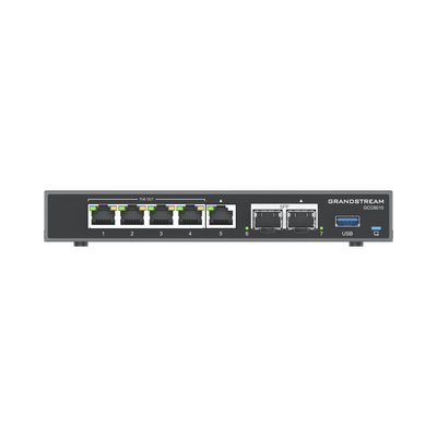 4 en 1: Firewall Nueva Generación, Router, IP PBX (24 usuarios / 8 llamadas), Switch Gigabit de 5 Puertos (4 PoE) y 2 Puertos SFP 2.5 Gigabit
