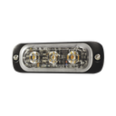 Luz Auxiliar de 3 LED, Ambar, SAE, 12-24 Vcd, Lente transparente